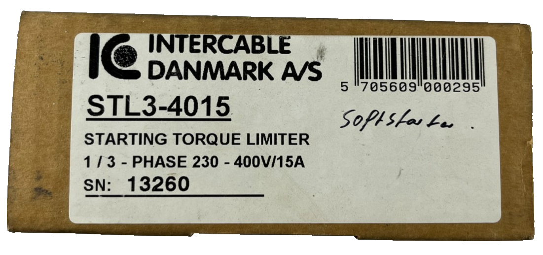 Intercable Danmark STL3-4015 Soft Starter NEW 230-400V 15A 7.5kW Motor Control