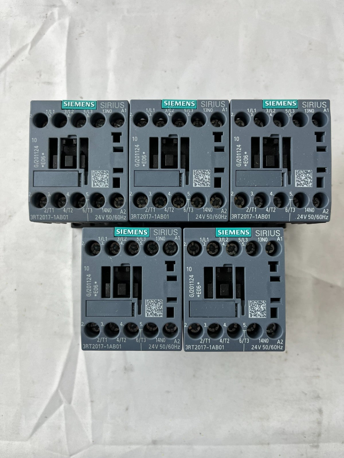 Siemens 3RT2017-1AB01 Contactor 24V Coil 3P SIRIUS Used Lot 5x Spare Units