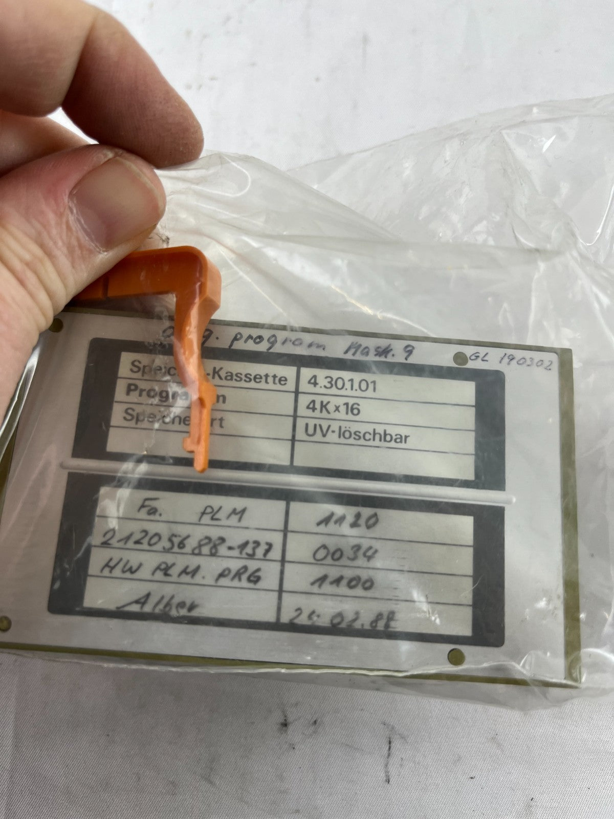Schleicher Electronic 4.30.1.01 4Kx16 Speicher‑Kassette UV‑löschbar Program