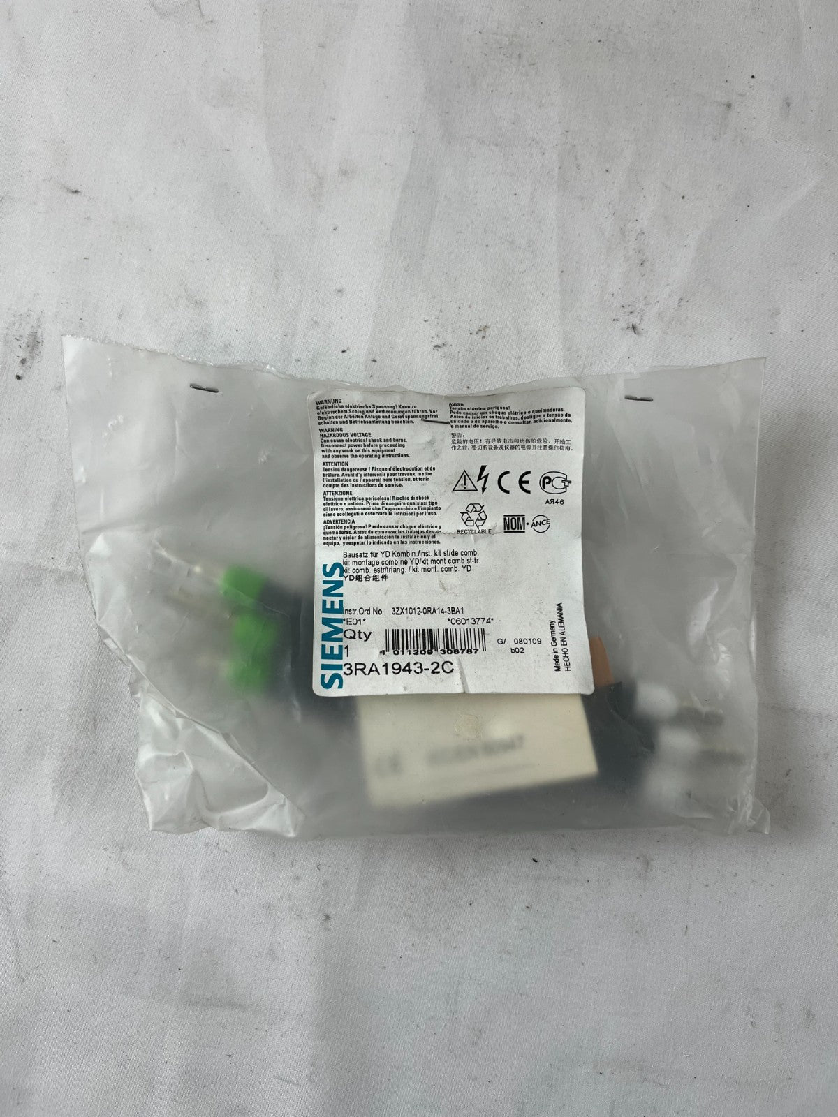 Siemens 3RA1943-2C Wiring Kit YD Combination Set New Sealed Never Used Unit