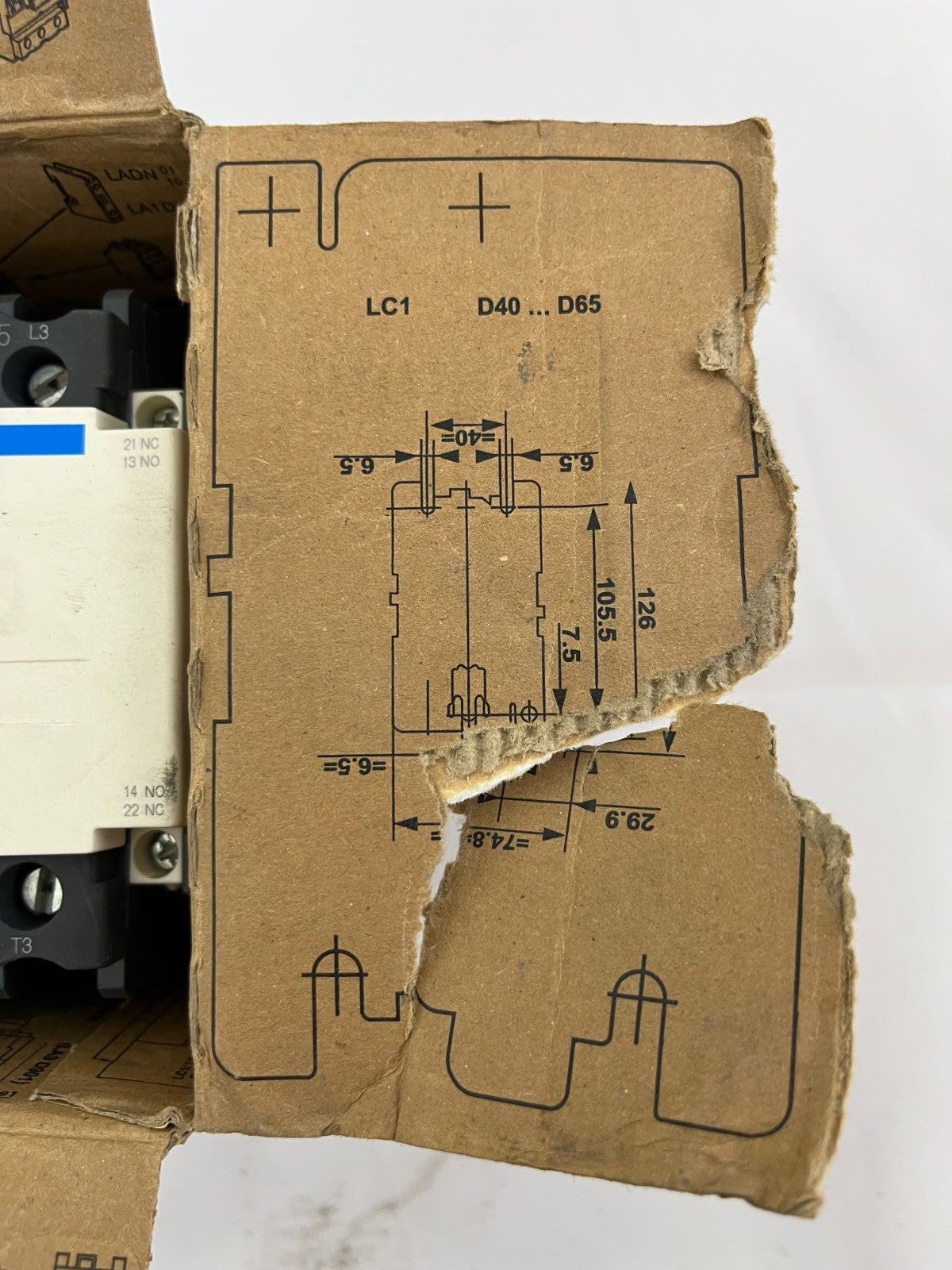 Telemecanique LC1D50P7 Contactor Square D 50A 3-Pole 230V AC New Open Box