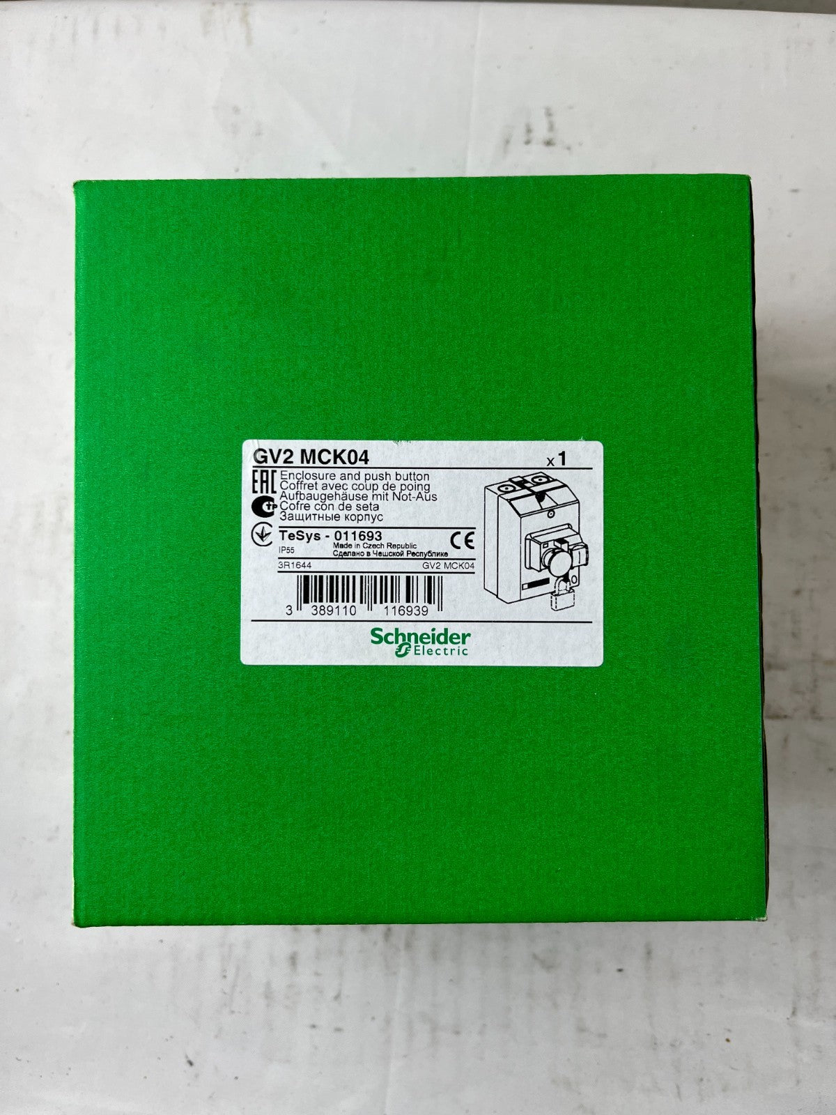 Schneider Electric GV2 MCK04 Enclosure Push Button IP55 TeSys New Unit