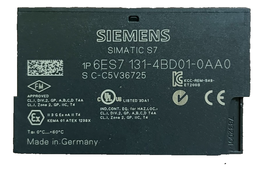 Siemens 6ES7131-4BD01-0AA0 ET200S 4DI DC24V Digital Input Module Used Working