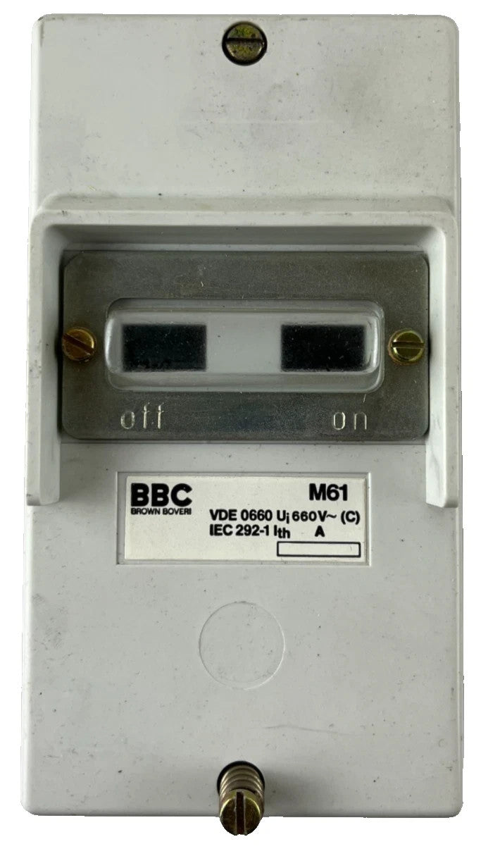 BBC Brown Boveri M61 Closed Load Break Switch VDE 0660 UI 660V Used