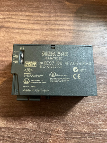 Siemens 6ES7138-4FA04-0AB0 S7 ET 200S Digital Input Module 4/8 F-DI PROFIsafe