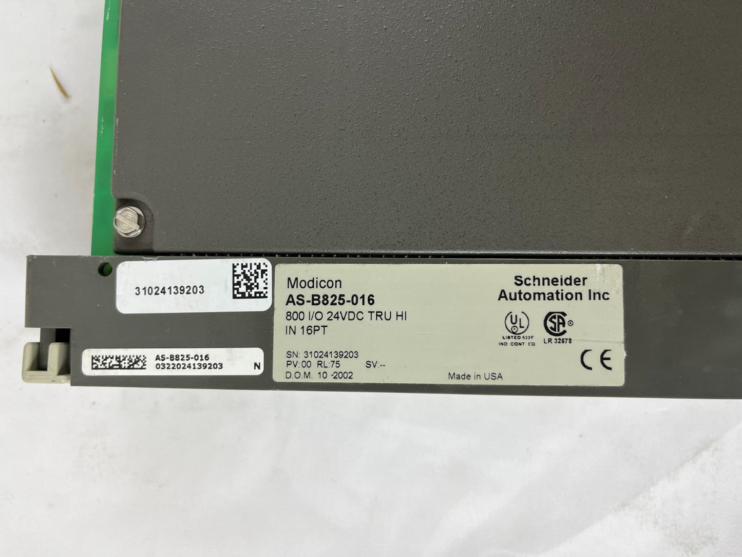 Modicon AS-B825-016 800 I/O 24VDC True High Input Module PLC Schneider