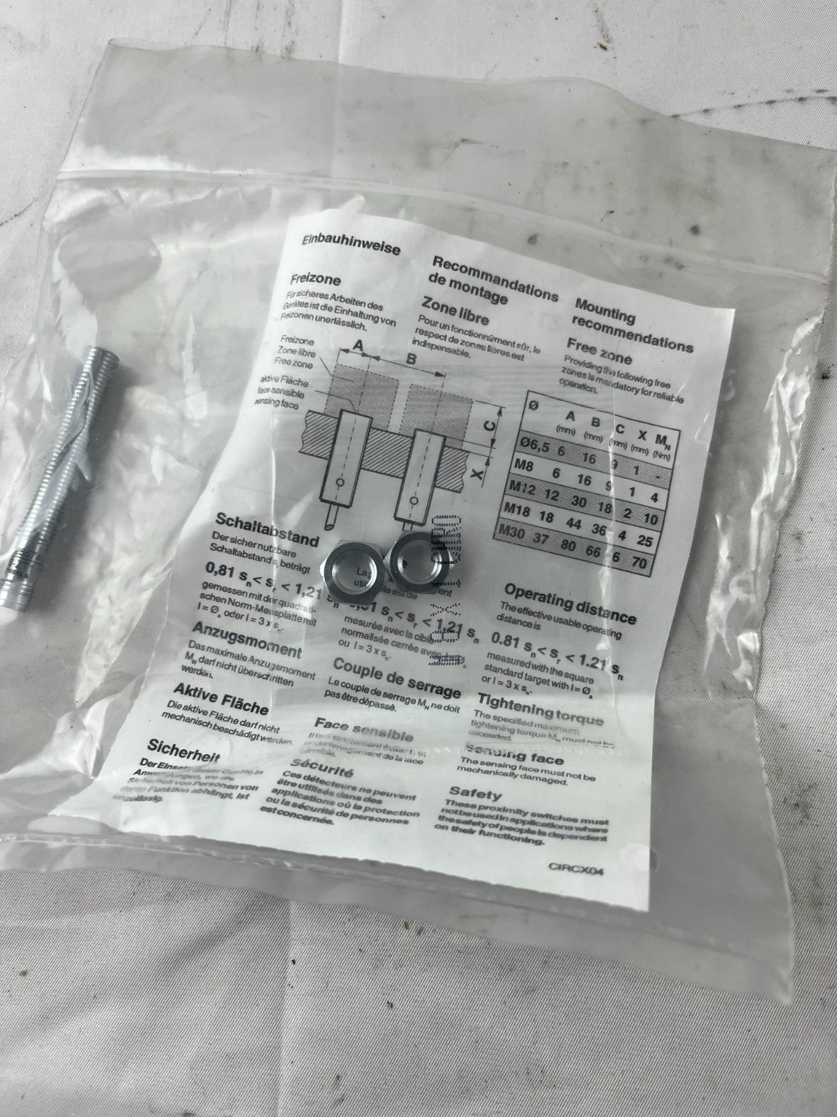 SICK IN08-03BPS-ZT1 Inductive Proximity Sensor 3mm PNP 10–30VDC New Unit