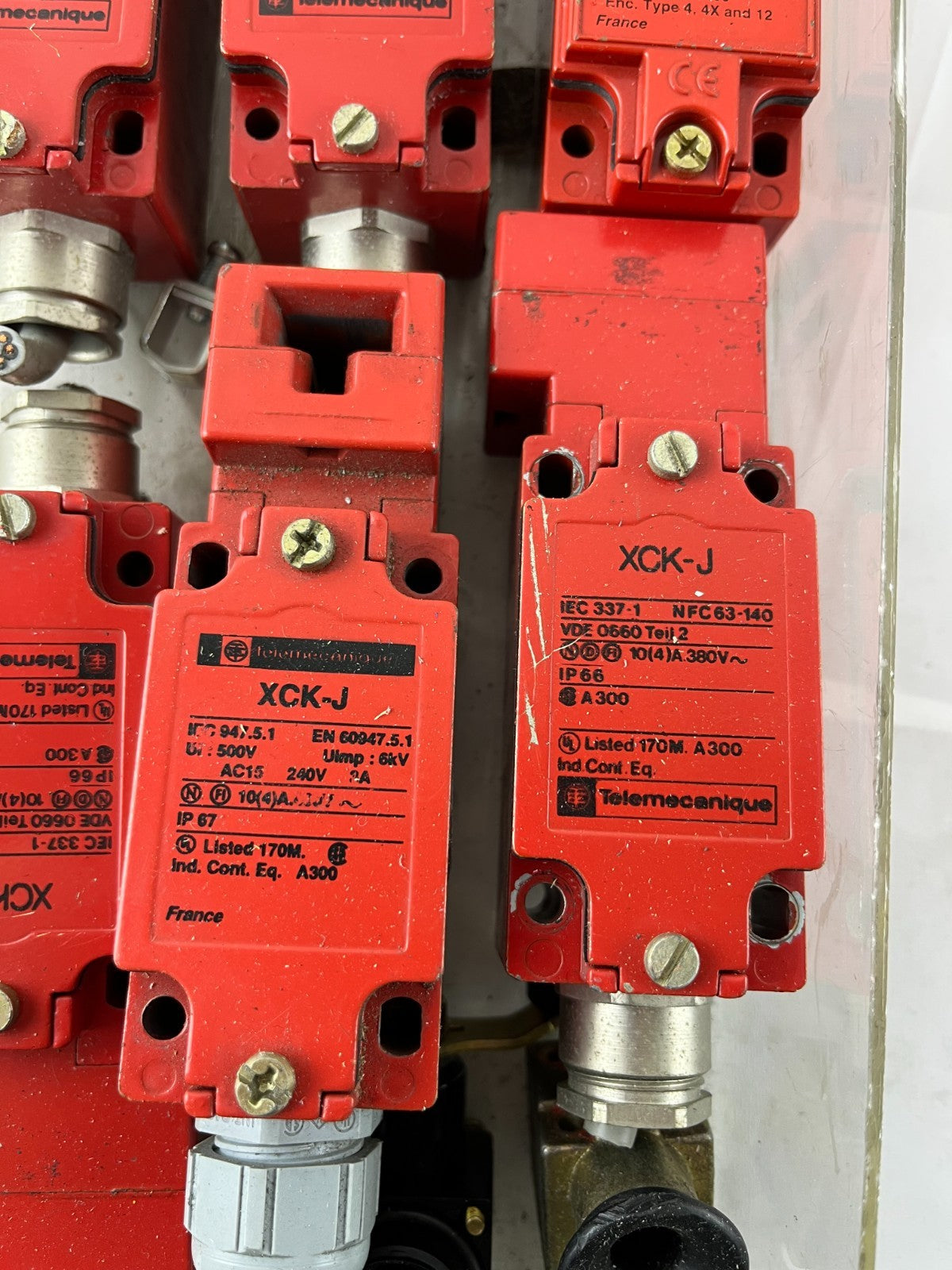 LOT 8x Telemecanique Safety Limit Switches XCK-J XCS ZCK-E70 USED WORKING France