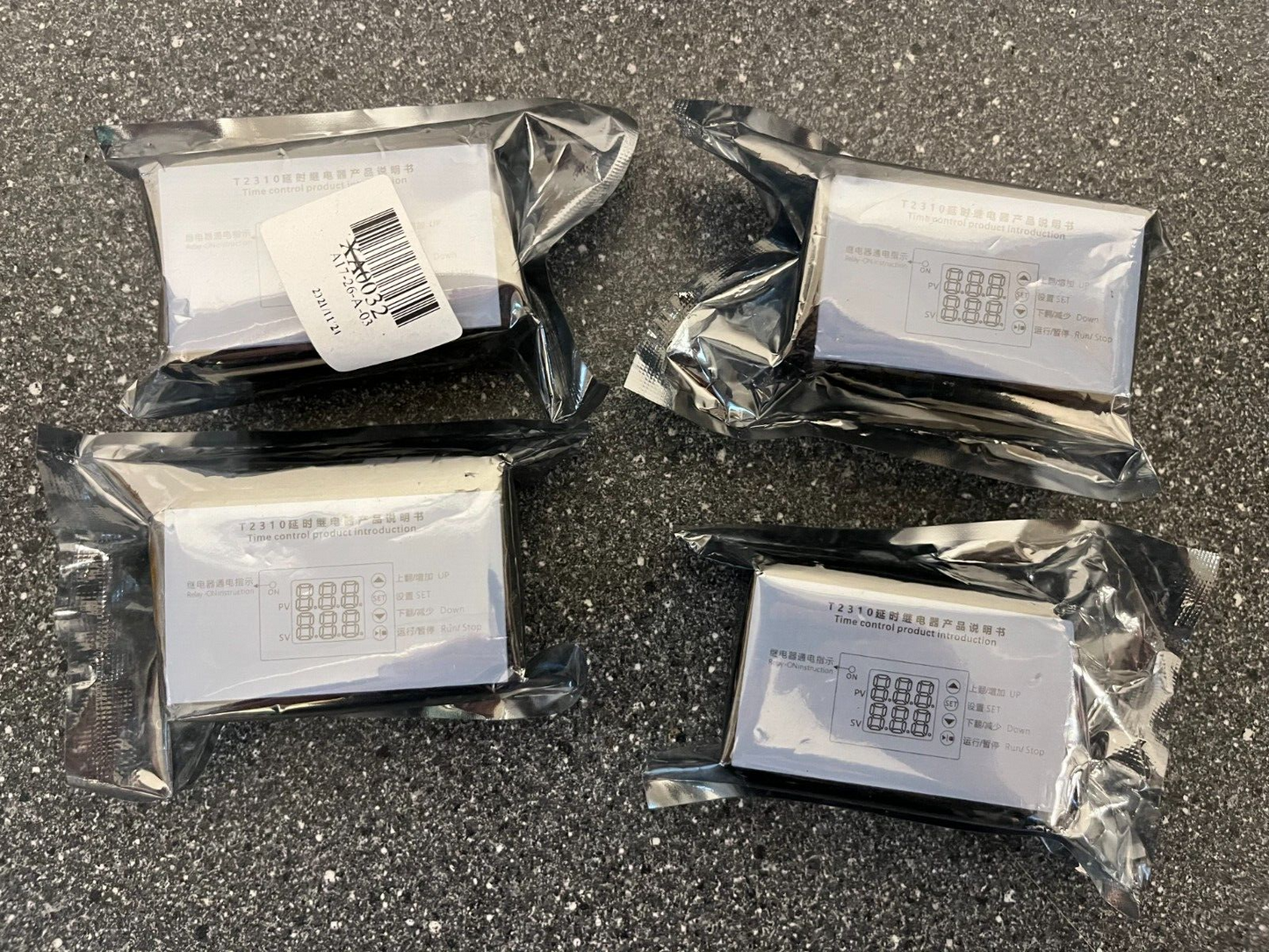 Lot of 4 Brand New Time Control Relay Modules AC 110-220V 100A Max, Sealed