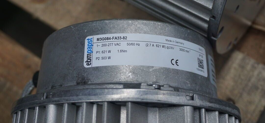 ebm-papst M3G084-FA33-82 AC Motor 230V 621W 3000RPM GreenTech HVAC Inverter Fan