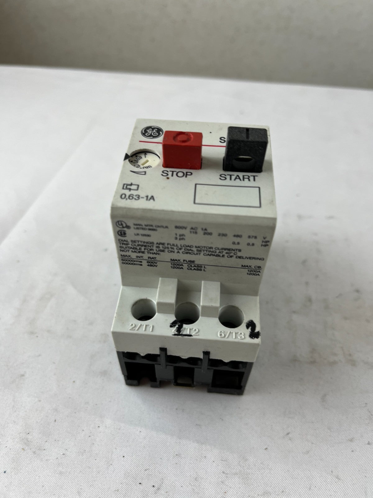 GE SFKOE Motor Protection Circuit Breaker 0.63–1A 25A AC‑3 3‑Pole Used Spare
