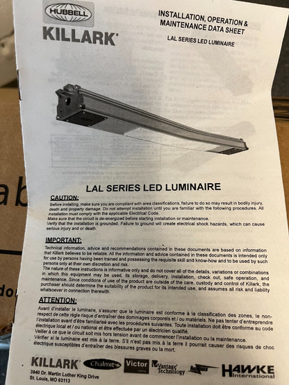 Killark LALFP630L3D 45W LED Hazardous Location Luminaire, 120-277V, IP66 NEW