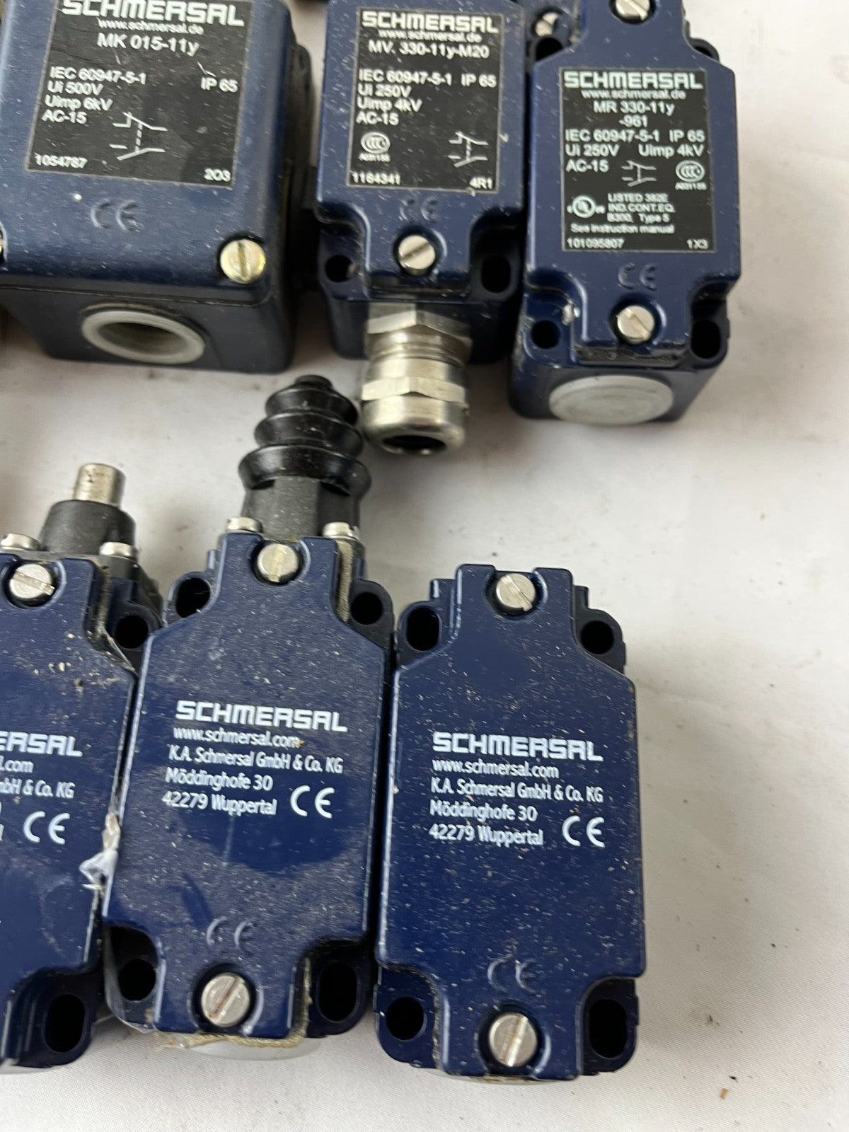 Schmersal MK/MV/MS/MR 330-11Y-M20 Limit Switch Assorted Lot 11x IP65 Used