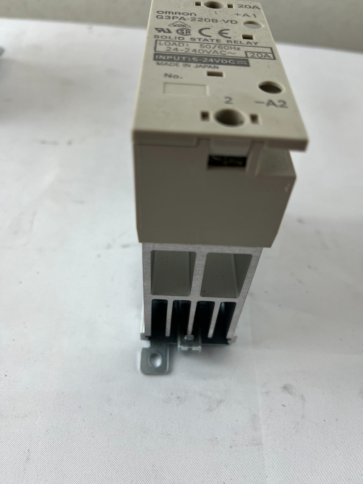 Omron G3PA-220B-VD Solid State Relay 20A 24–240VAC, 5–24VDC Input, DIN Rail, New