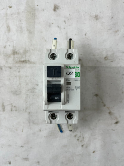 Schneider Electric 40A RCD 2P 230V 300mA IEC61008-1 Used Spare Unit