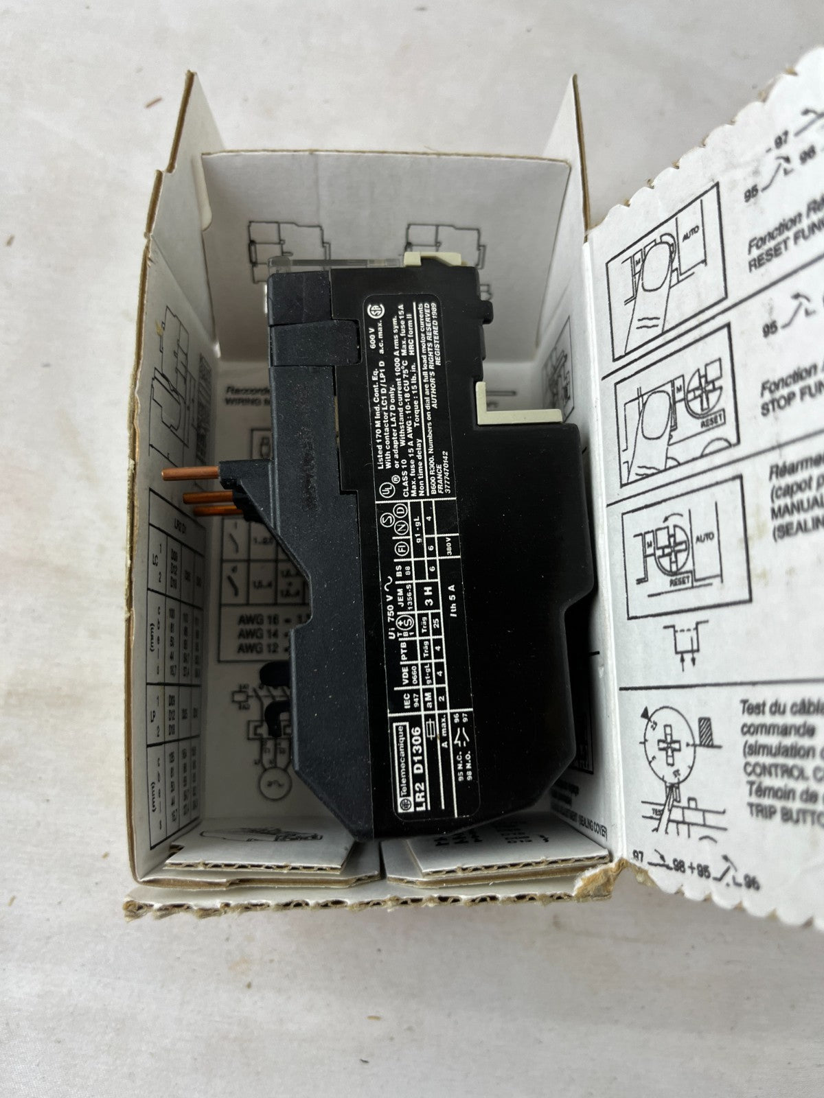 Telemecanique LR2D1307 Thermal Overload Relay 1.6–2.5A Class 10A New In Box