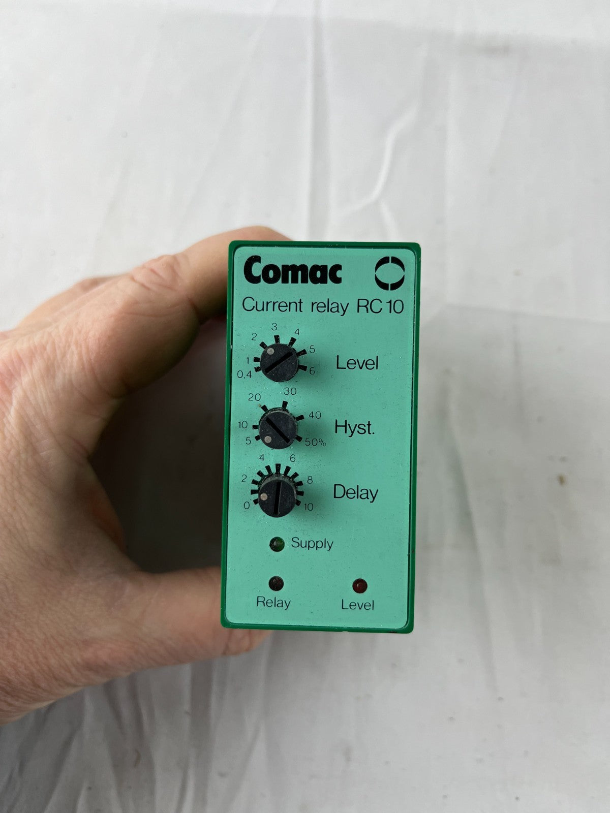 Comac RC10 Current Relay NEW 0.4-6A 230VAC Denmark Made Level Hysteresis Delay