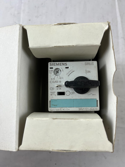 Siemens 3RV1121‑0AA10 SIRIUS Motor Protection Circuit Breaker 0.11–0.16A New