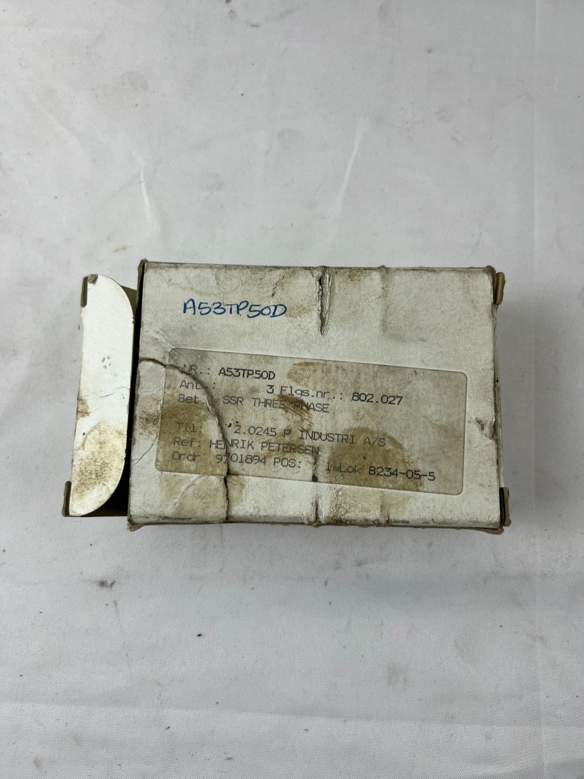 Crydom A53TP50D 3-Phase Solid State Relay 48–530VAC 50A 90–280VAC Input New
