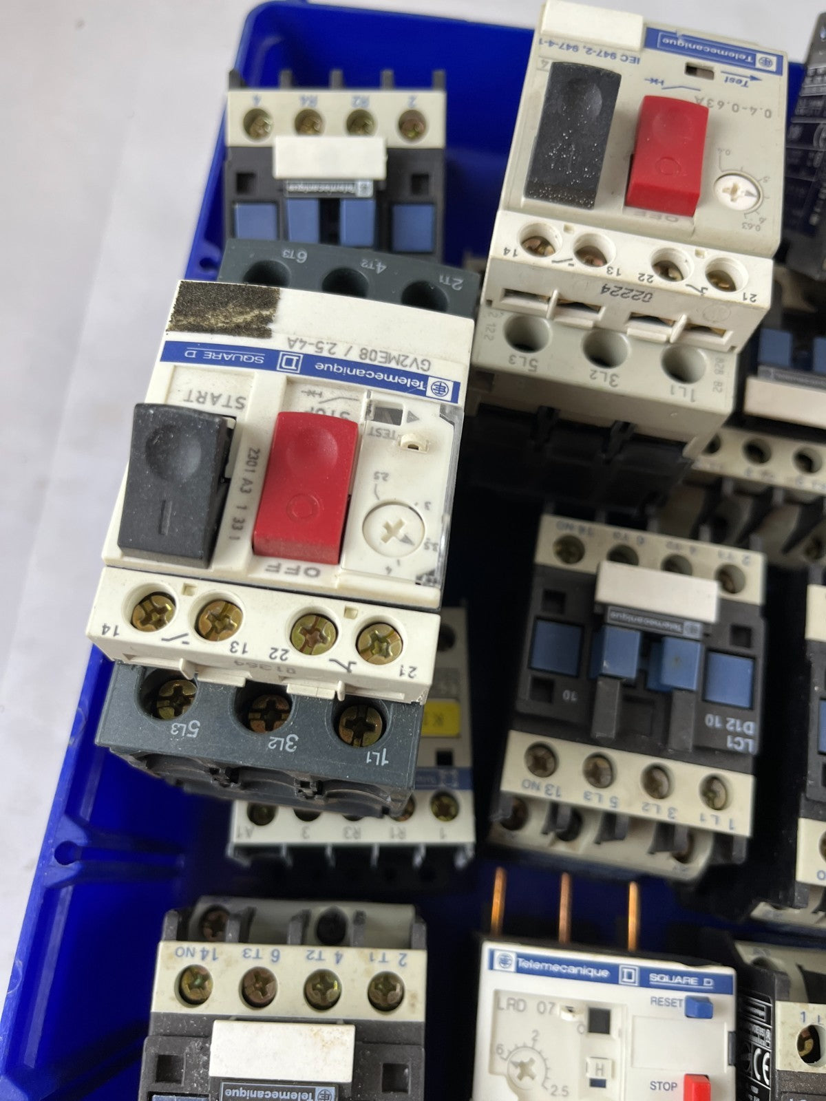 Telemecanique TeSys D Motor Contactors And Overload Relay Lot 18–20pcs Used