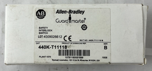 Allen-Bradley 440K-T11118 GuardMaster Safety Interlock Switch 2NC/1NO Tongue NEW