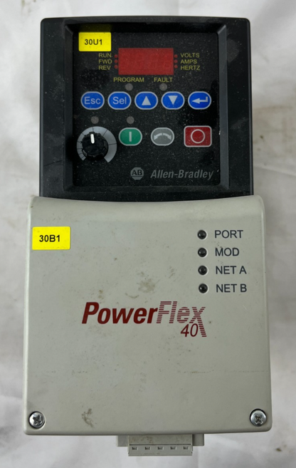 Allen-Bradley 22B-D6P0N104 PowerFlex 40 AC Drive 2.2kW 3HP 480V VFD Used Spare