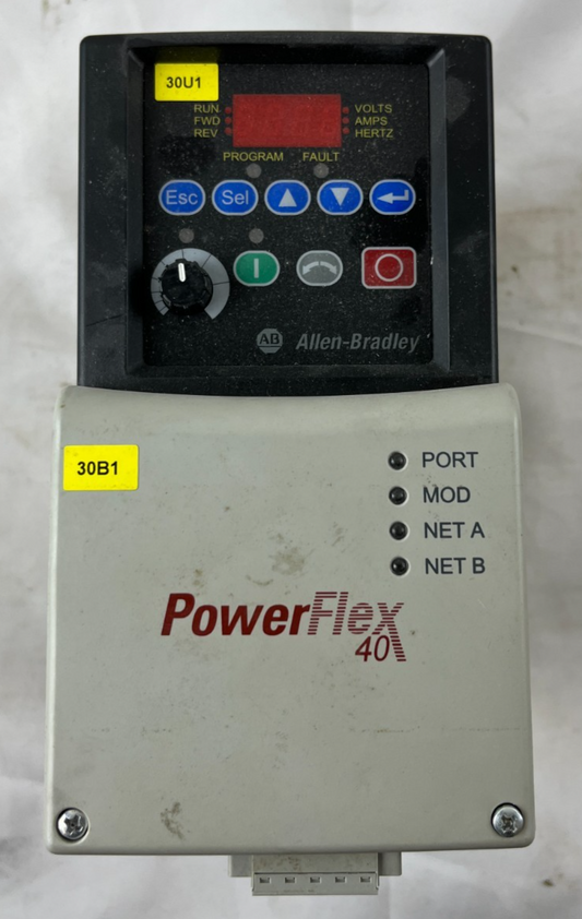 Allen-Bradley 22B-D6P0N104 PowerFlex 40 AC Drive 2.2kW 3HP 480V VFD Used Spare