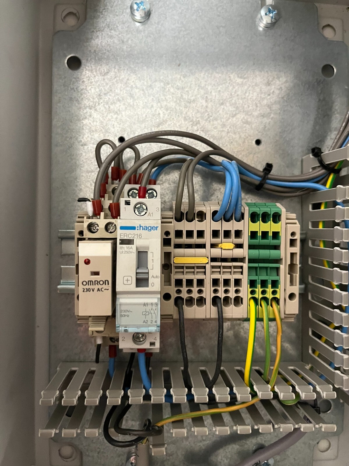 Industrial Control Panel w/ Omron H3CR Timer, Hager ERC216, Rittal Enclosure
