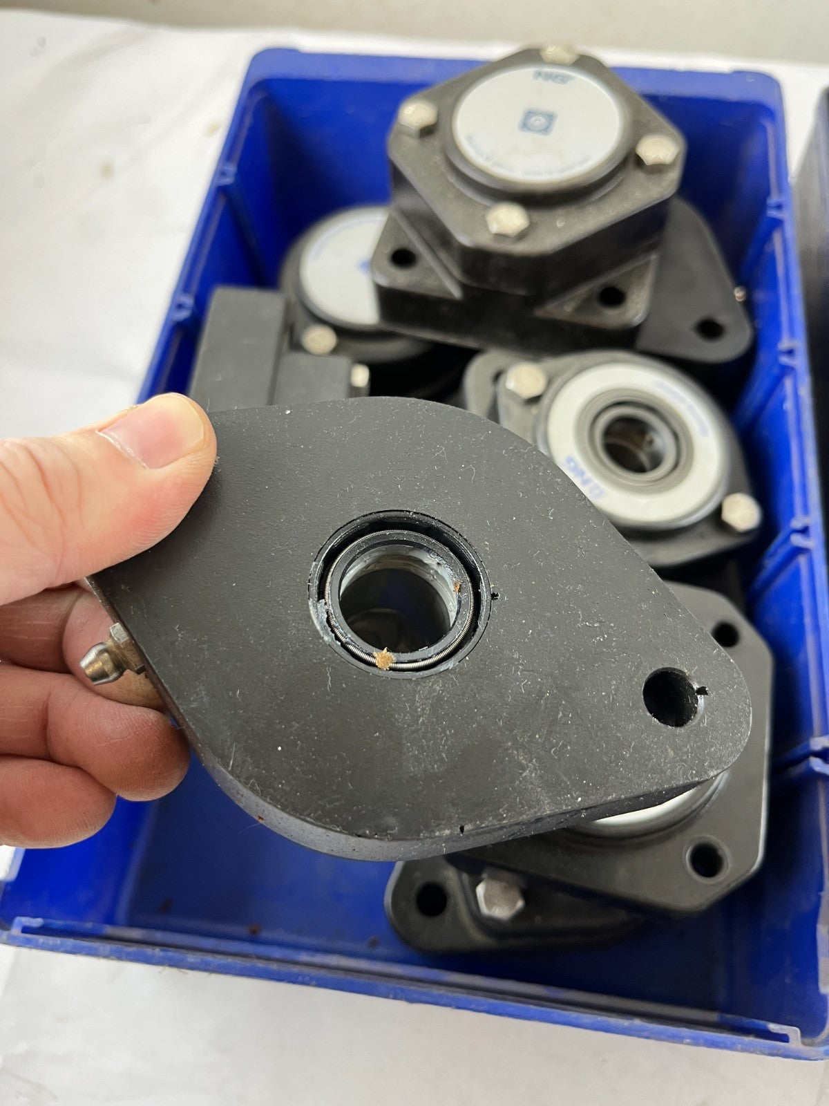 Bj‑Gear Ng Waterproof Flange Bearings 20 Mm Housing Lot Used Spare Units