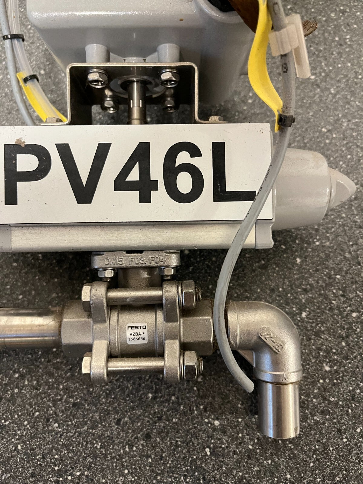 Festo Pneumatic Actuated Ball Valve Assemblies with 2x SRBC-C4 Sensor Boxes