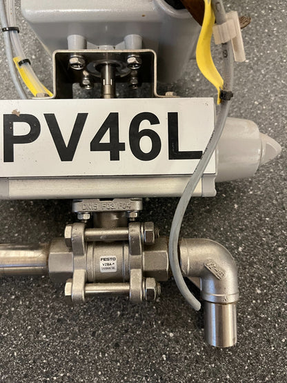 Festo Pneumatic Actuated Ball Valve Assemblies with 2x SRBC-C4 Sensor Boxes