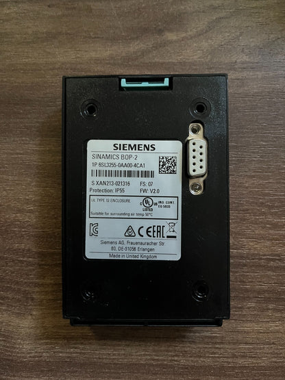 Siemens SINAMICS BOP-2 6SL3255-0AA00-4CA1 Operator Panel Drive Control Unit Used