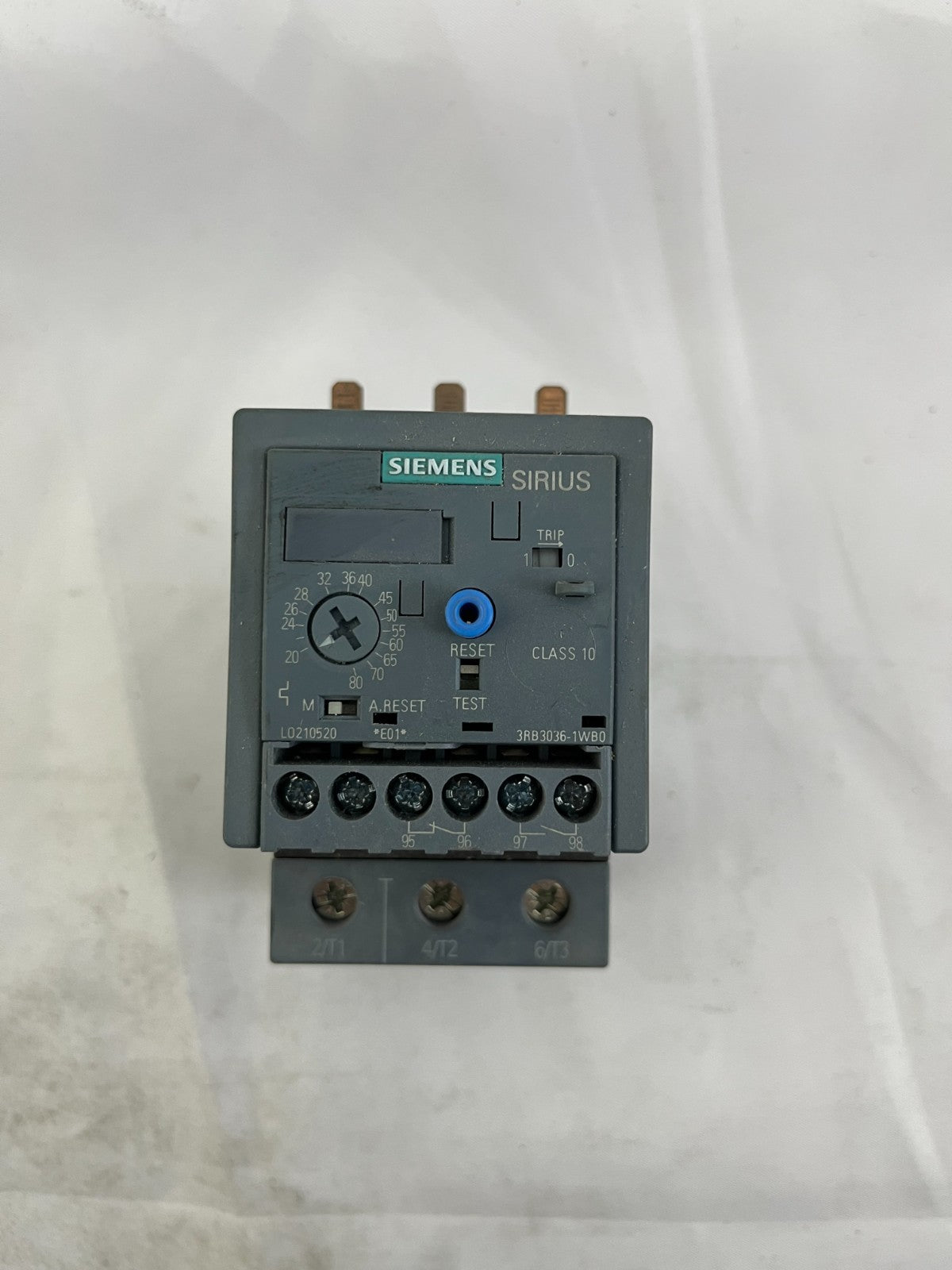 Siemens SIRIUS 3RB3036-1WB0 Overload Relay 20–80A Electronic Class 10E S2 Used