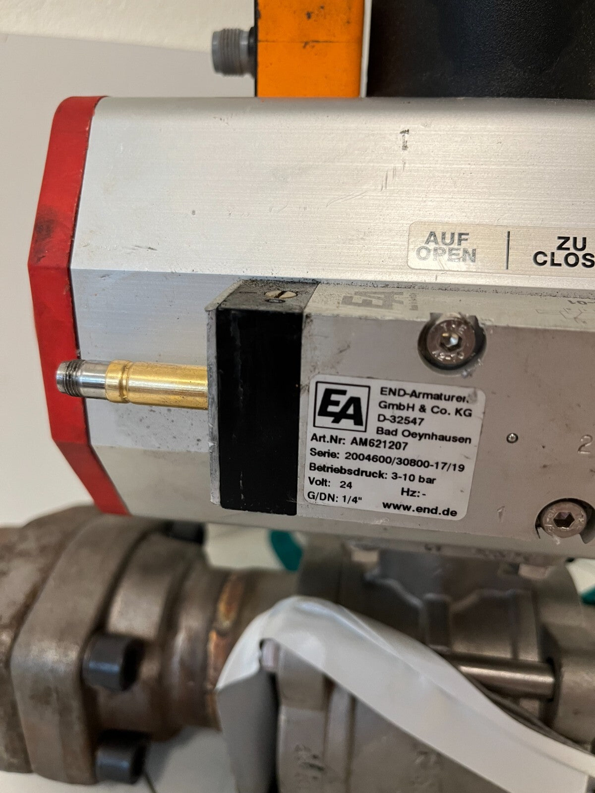 END-Armaturen ZA310367 DN50 Pneumatic Ball Valve PN64 SS PTFE Double Acting