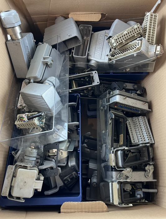 Wieland Harting Industrial Connector Lot Heavy Duty Housings Inserts Used Spares