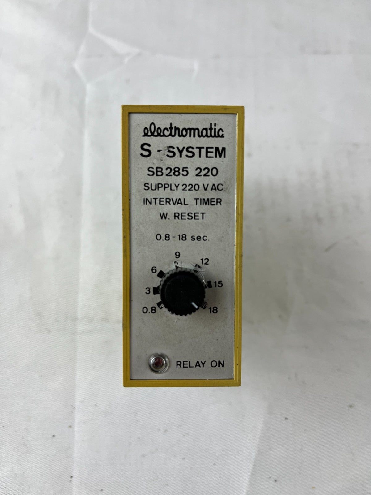 Electromatic SB285 220 Interval Timer 220VAC 0.8-18s Reset 3-Core E-Sensors