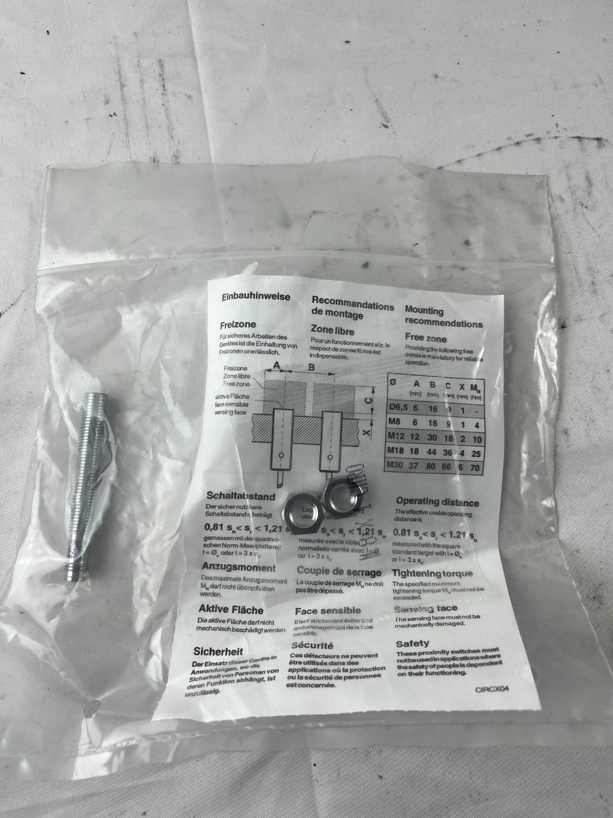 SICK IN08-03BPS-ZT1 Inductive Proximity Sensor 3mm PNP 10–30VDC New Unit