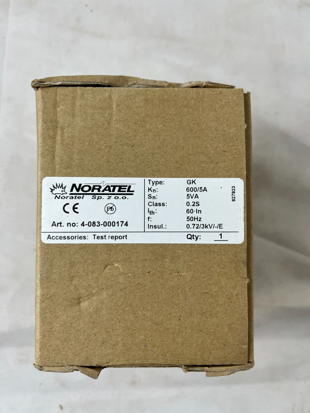 Noratel GK Current Transformer 600/5A 5VA Class 0.2S New in Box Spare Unit