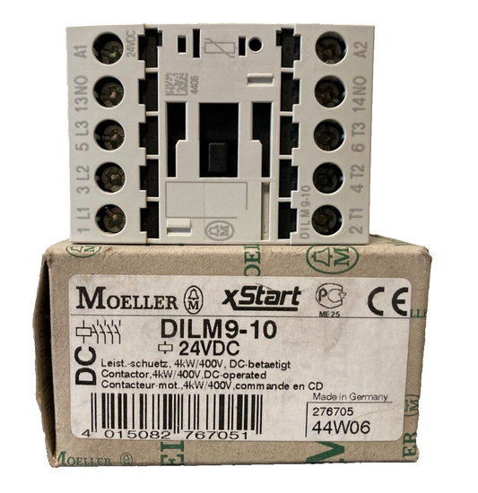New Moeller DILM9-10 Relay Contactor 4kW 400V 24VDC Coil – Made in Germany