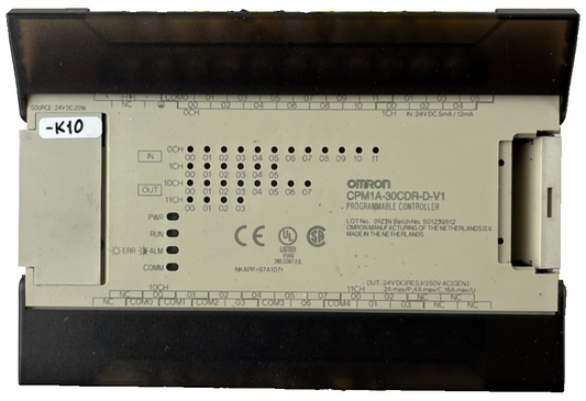 Omron CPM1A-30CDR-D-V1 PLC Controller 24VDC 30 I/O Relay Output Used Spare Unit