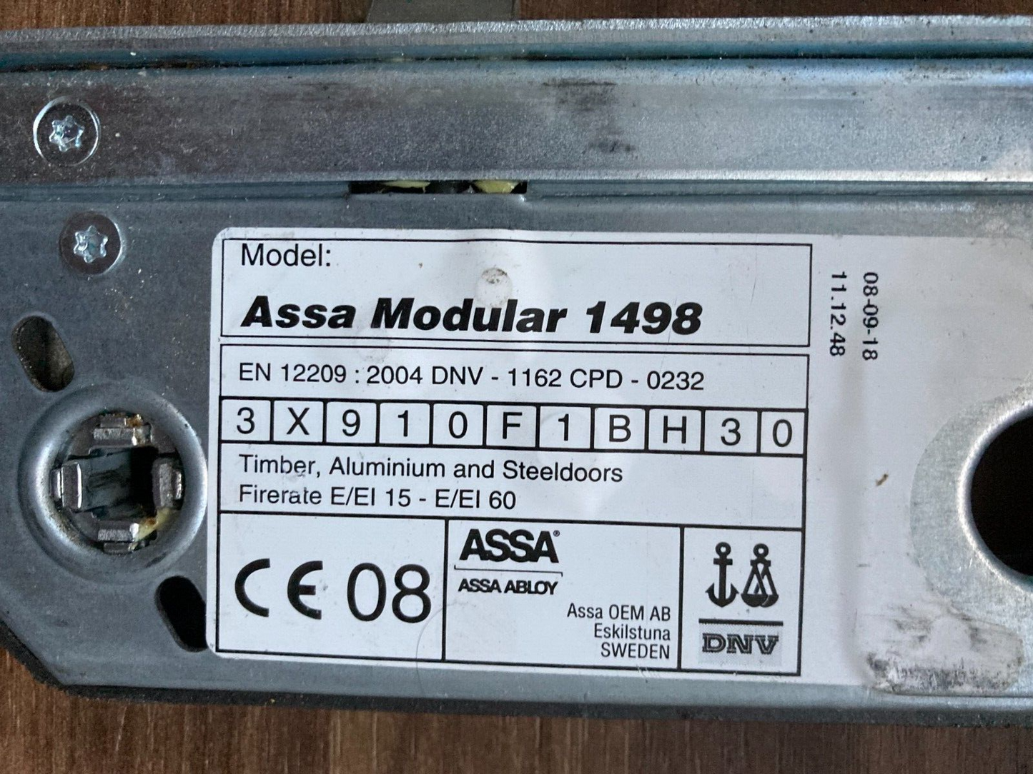 Assa Abloy Modular 1498 L: 22.5cm - Steel, with door handle function only