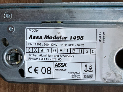 Assa Abloy Modular 1498 L: 22.5cm - Steel, with door handle function only