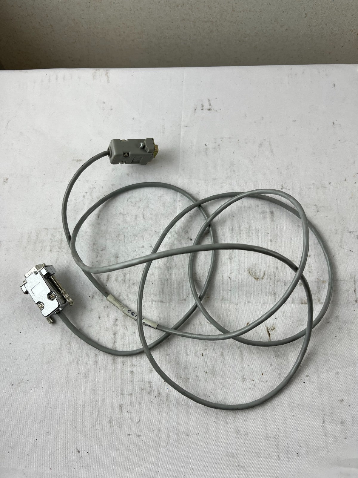 RS232 DB9 Female to Female Serial Cable Industrial Grey Used Spare Unit