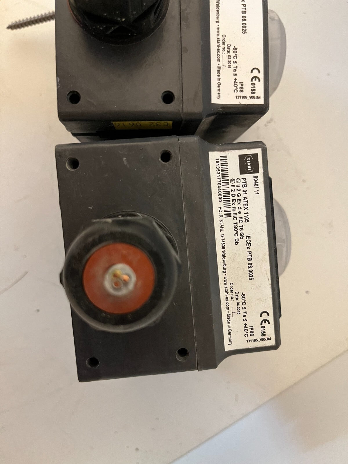R. STAHL Explosion-Proof Signal Boxes PTB 01 ATEX 1105 (Set of 2) – Used Working