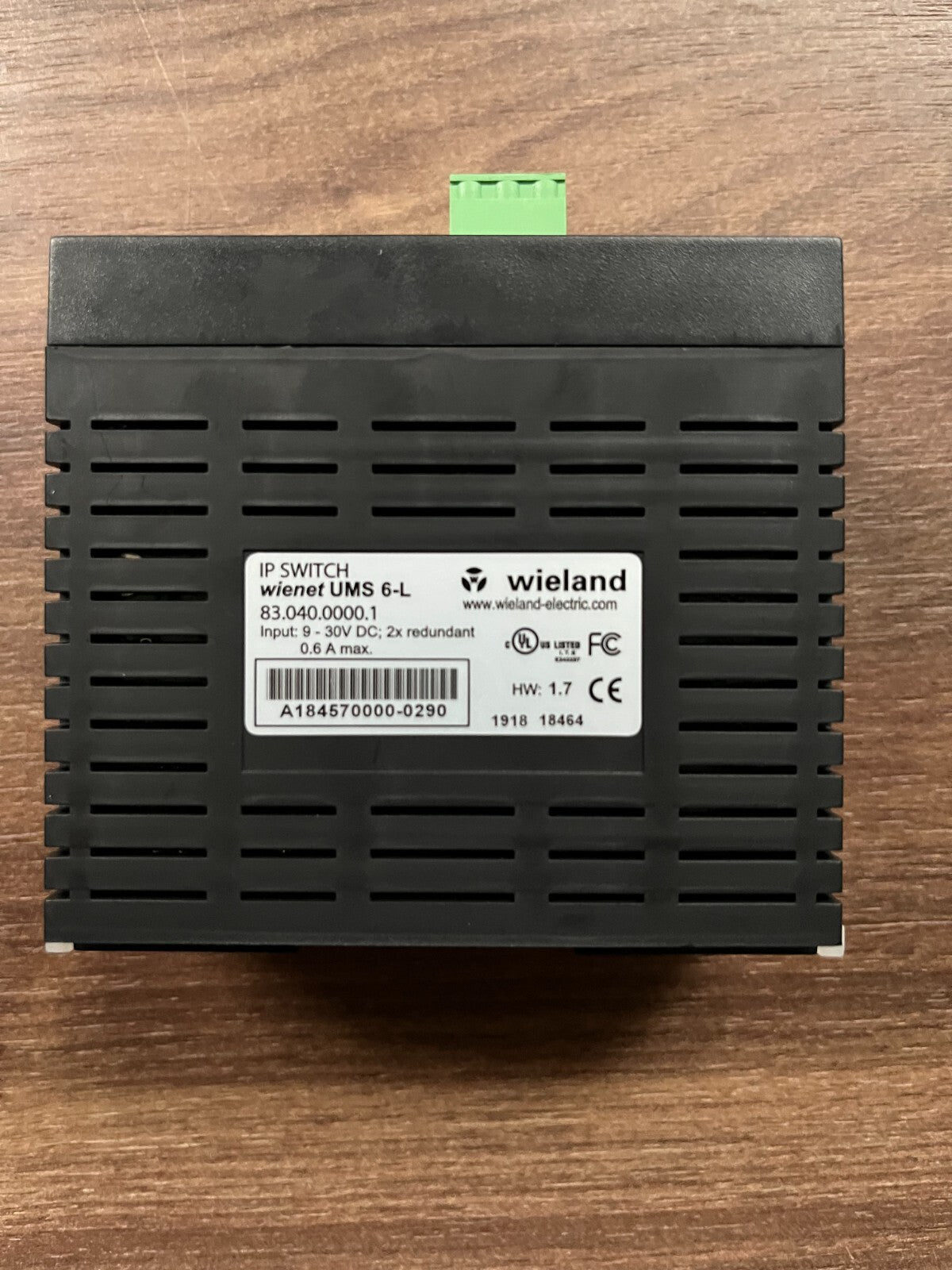 Wieland Wienet UMS 6-L Industrial IP Switch 6-Port Ethernet Used Working