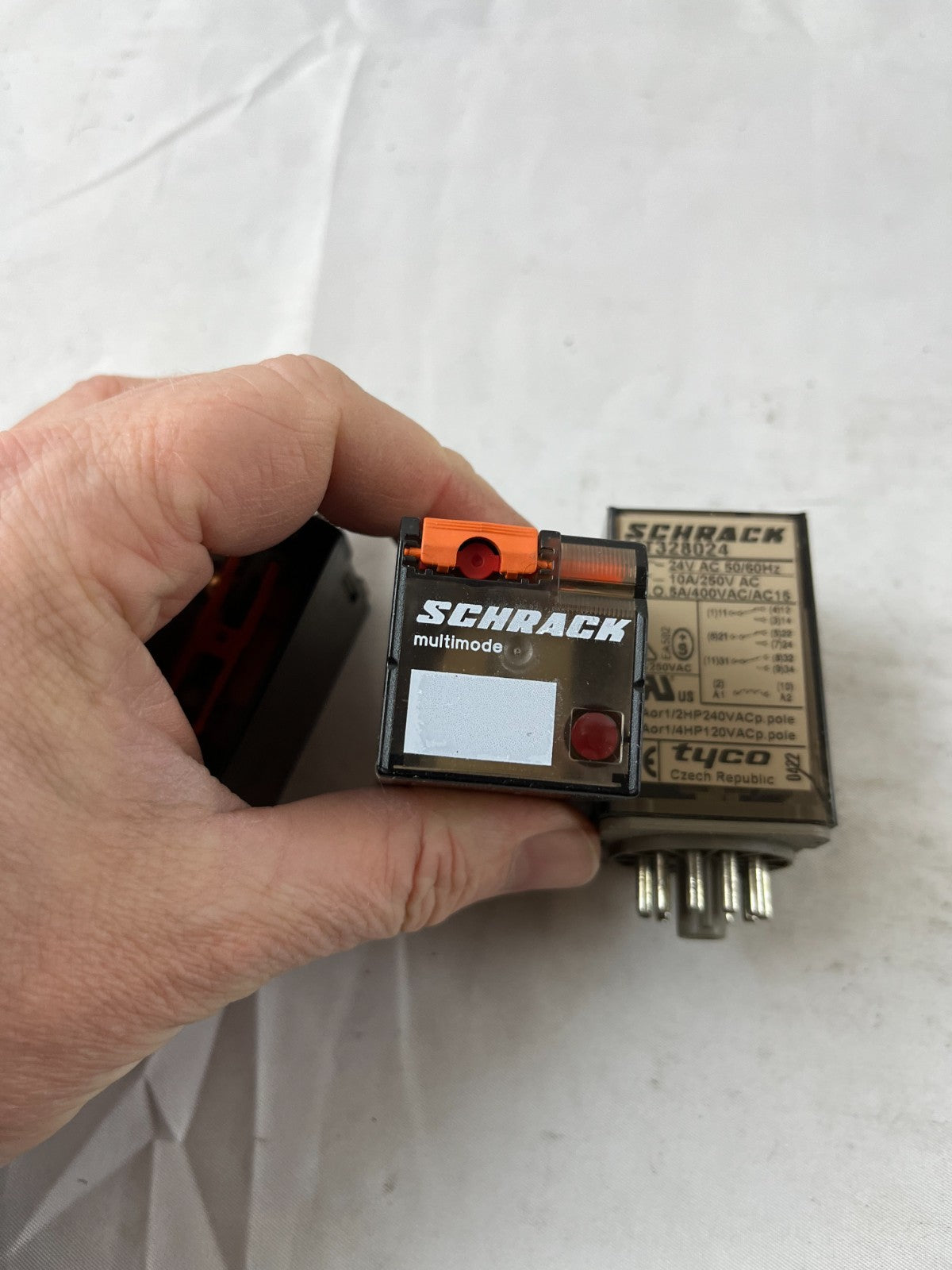 Schrack MT328024 Relay 24V AC 10A 3CO Plug‑In Tyco – Lot of 3 Used Spare Units