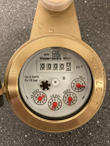 Wasser-Geräte GmbH Cold Water Meter MNRS Mehrstrahlzähler Vertical Qn2.5 DN25