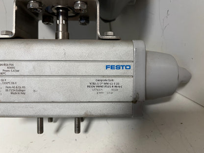 Festo VZBA-1/2"VW-63-T-22-F0304-V4V4T-PS15-R-90-4-C + SRBC-CA3-YR90-MWA-1W