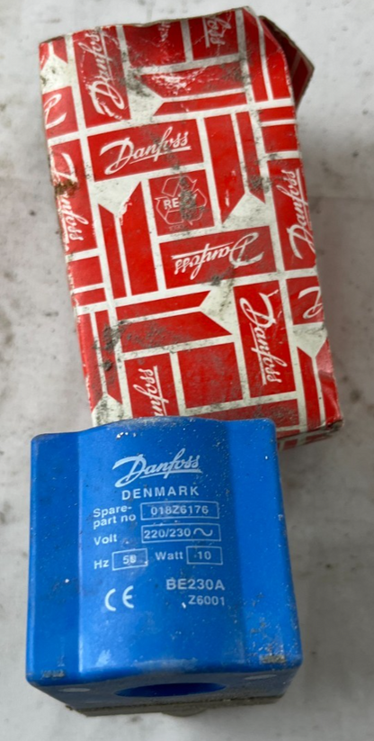 Danfoss BE230A 018Z6176 Solenoid Coil 220/230V 10W for EVR Valves New in Box