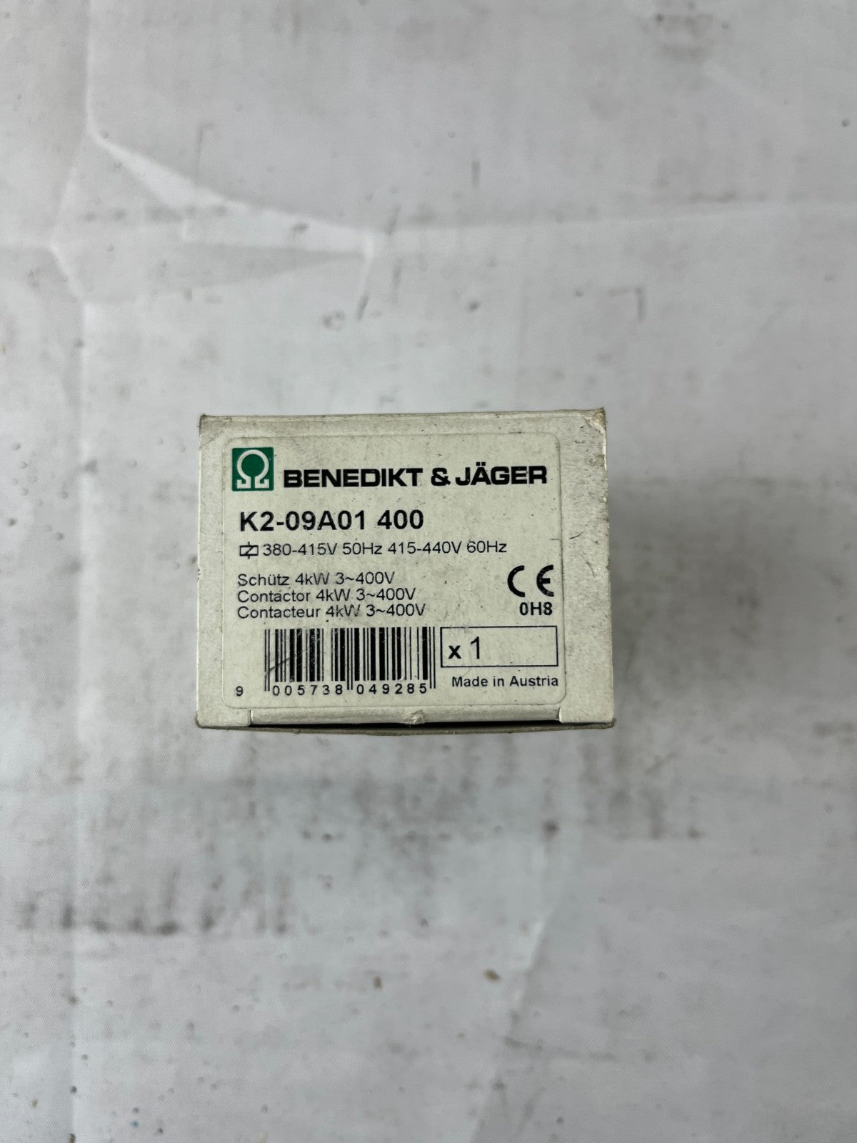 Benedikt & Jäger K2-09A01 400 Contactor 4kW 3~400V 9A 400V Coil New Spare Part